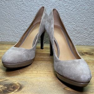 Calvin Klein Beige Suede PAULETTE Heels Size 7M